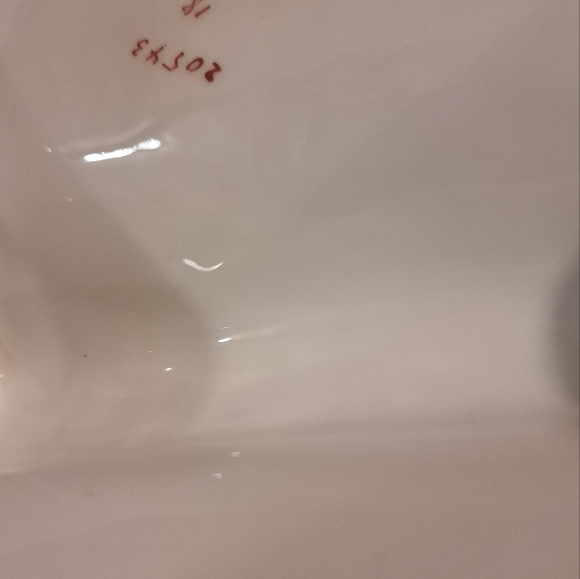 Antique C.T. German divided bowl with handle, green, and gold. - Picture 4 of 15